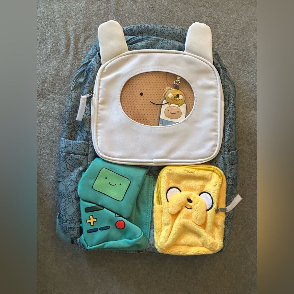 Adventure Time Finn, Jake & BMO Full Size Backpack
